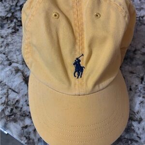 Ralph Lauren Yellow Polo Cap with Navy Logo